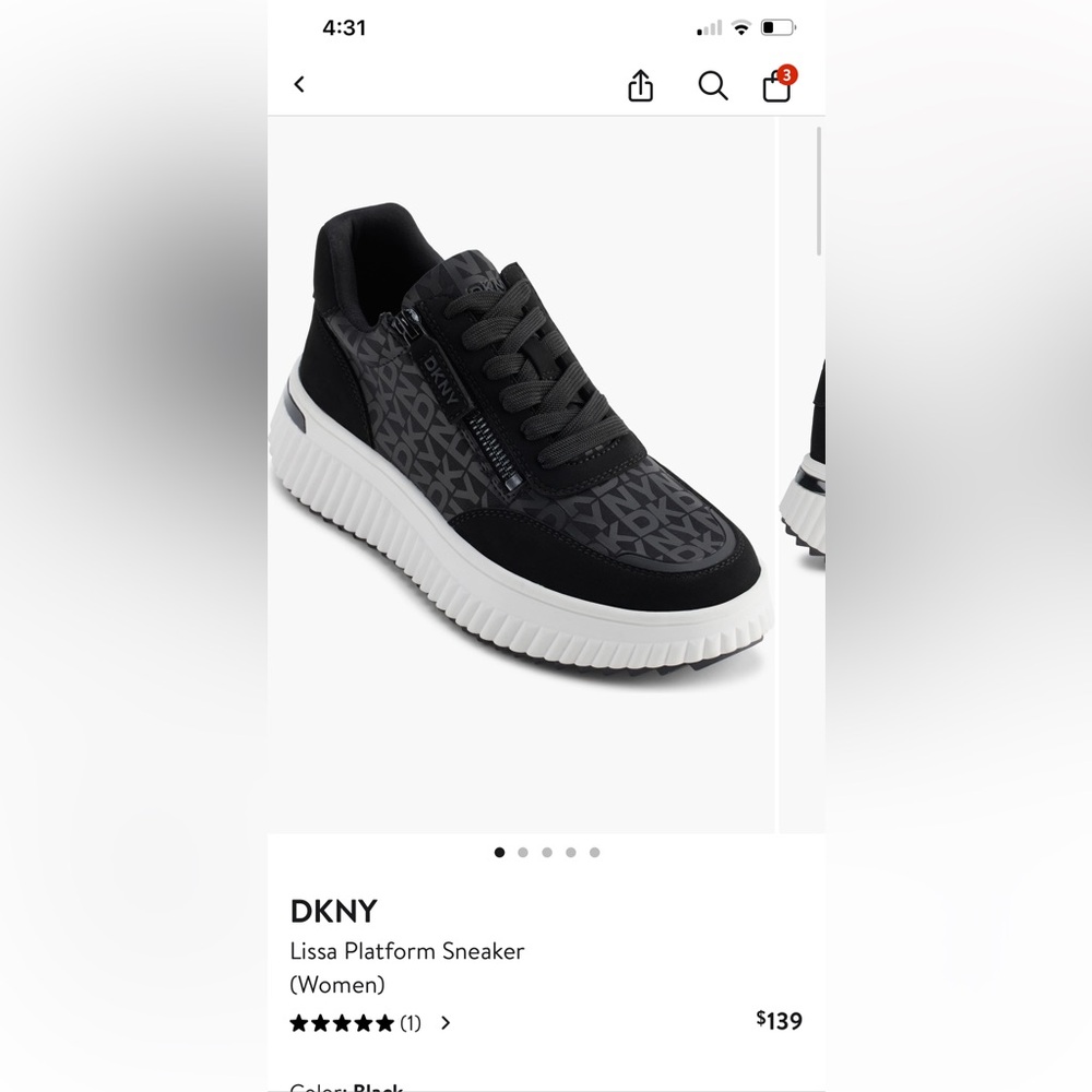 DKNY LISSA PLATFORM SNEAKERS